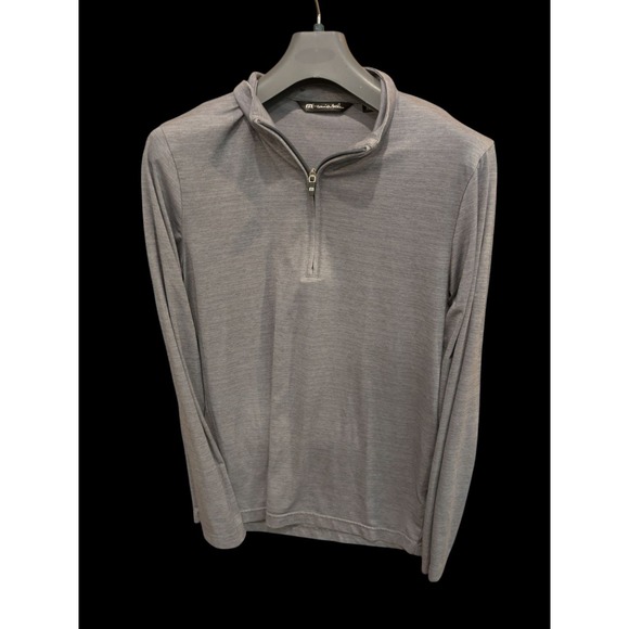 Men's Travis Mathew Havasu Quarter Zip Long Sleeve Golf Pullover Grey Size Small - Picture 1 of 5
